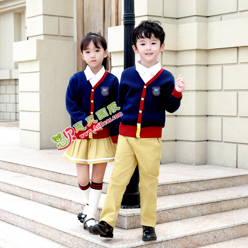 毛衣三件套N30287AB幼兒園秋冬園服禮服