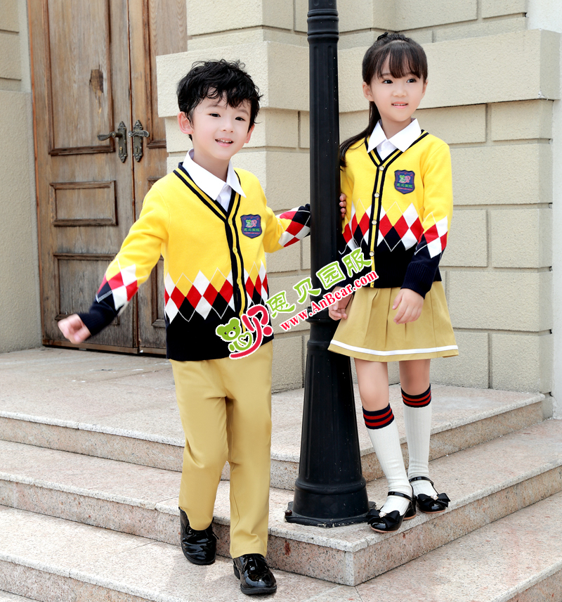 毛衣三件套N30289AB幼兒園秋冬園服禮服