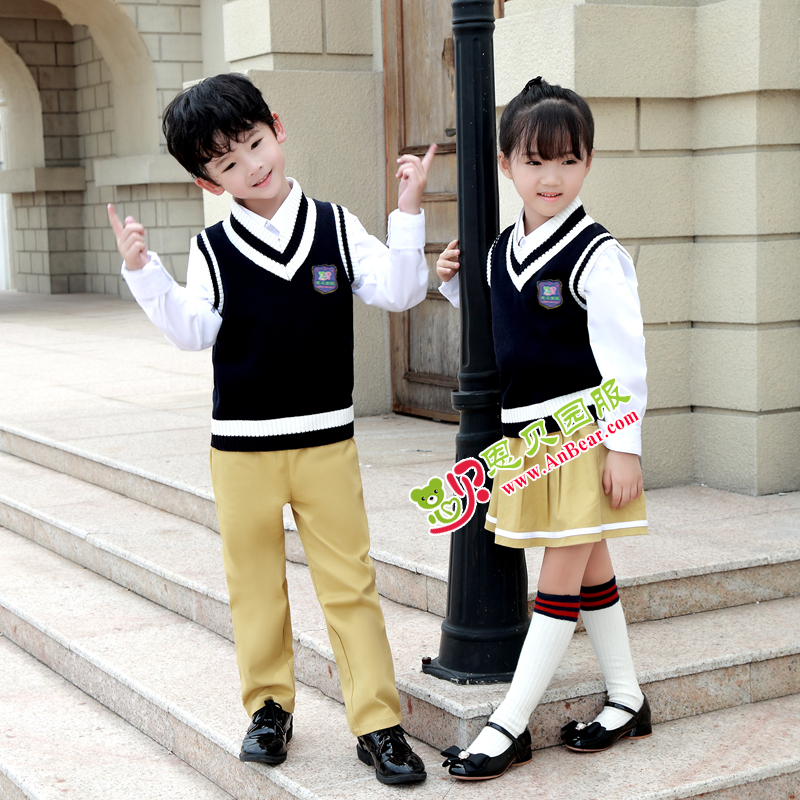 毛衣三件套N30290AB幼兒園秋冬園服禮服