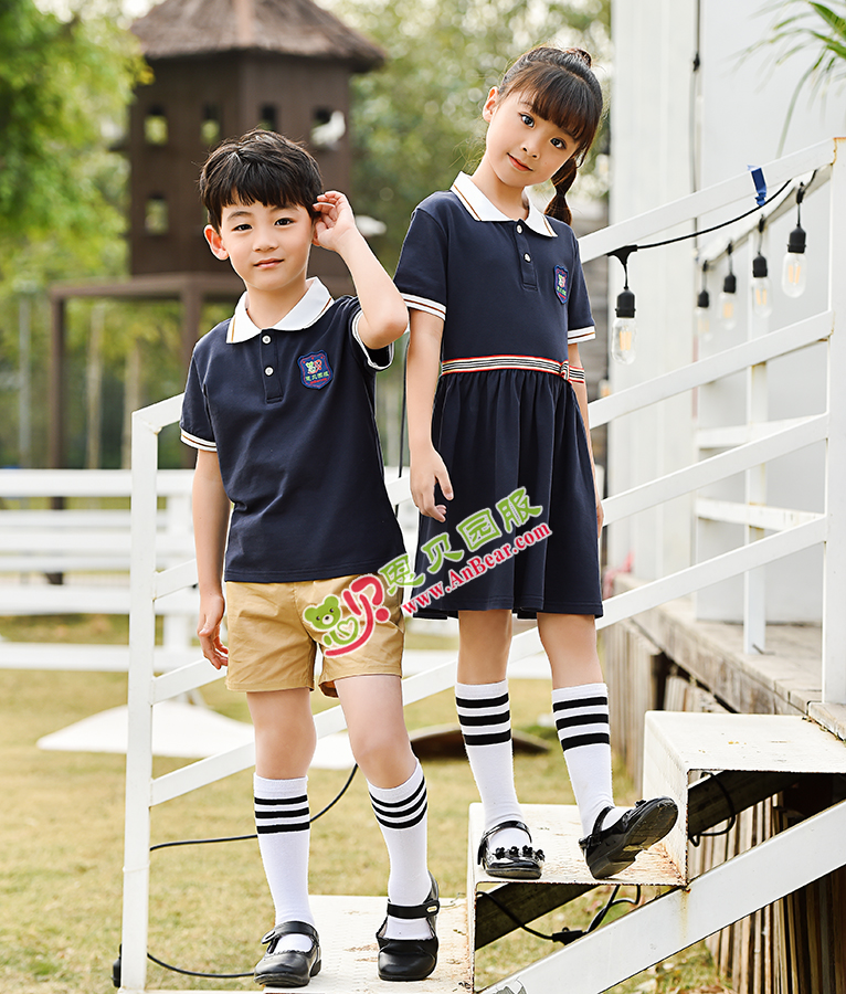 N10434AB連衣裙幼兒園夏季園服-2021夏季新款園服|2021英倫風校(xiào)服