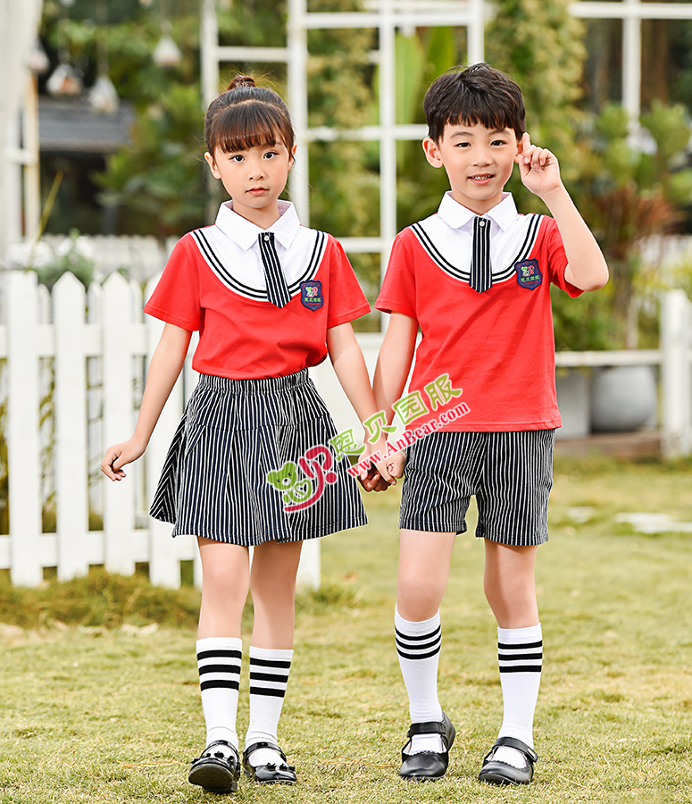 N10441AB幼兒園夏季園服-2021夏季新款園服|2021英倫風校(xiào)服