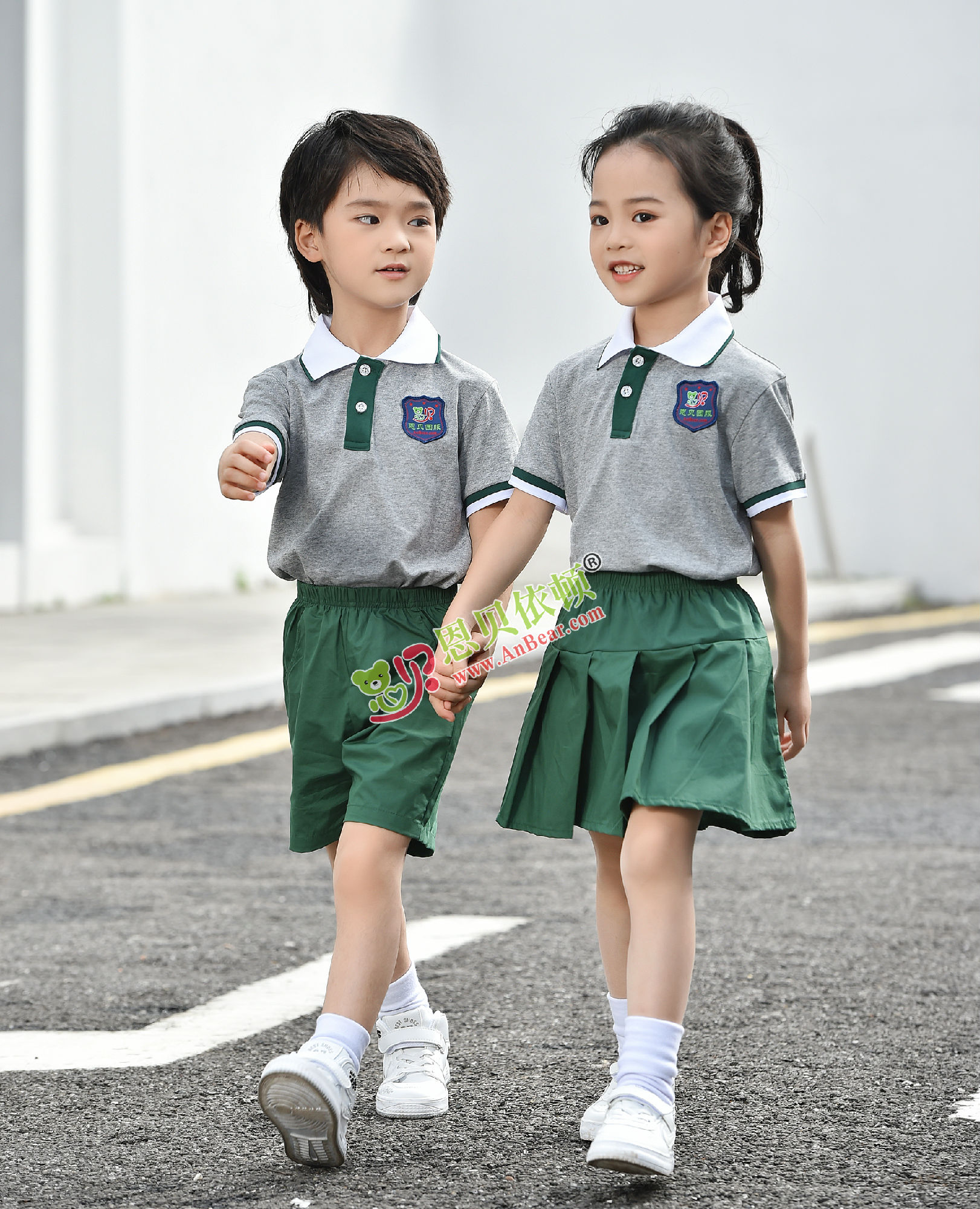 N10495AB幼兒園夏季園服-2022夏季新款園服|2022英倫風校(xiào)服|恩貝依頓園服