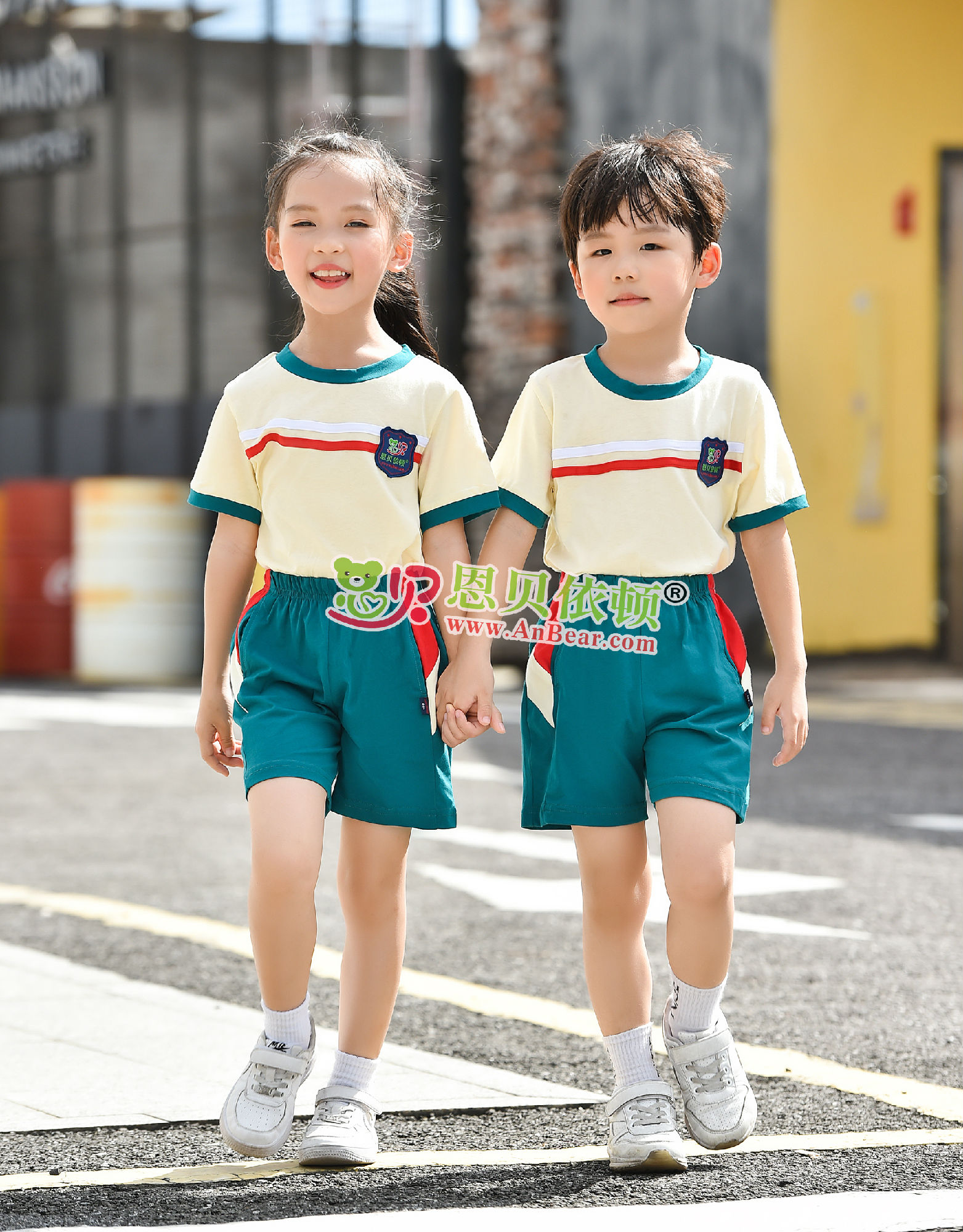 N10553AB幼兒園夏季園服-2023夏季新款園服|2023運動款校(xiào)服|恩貝依頓園服