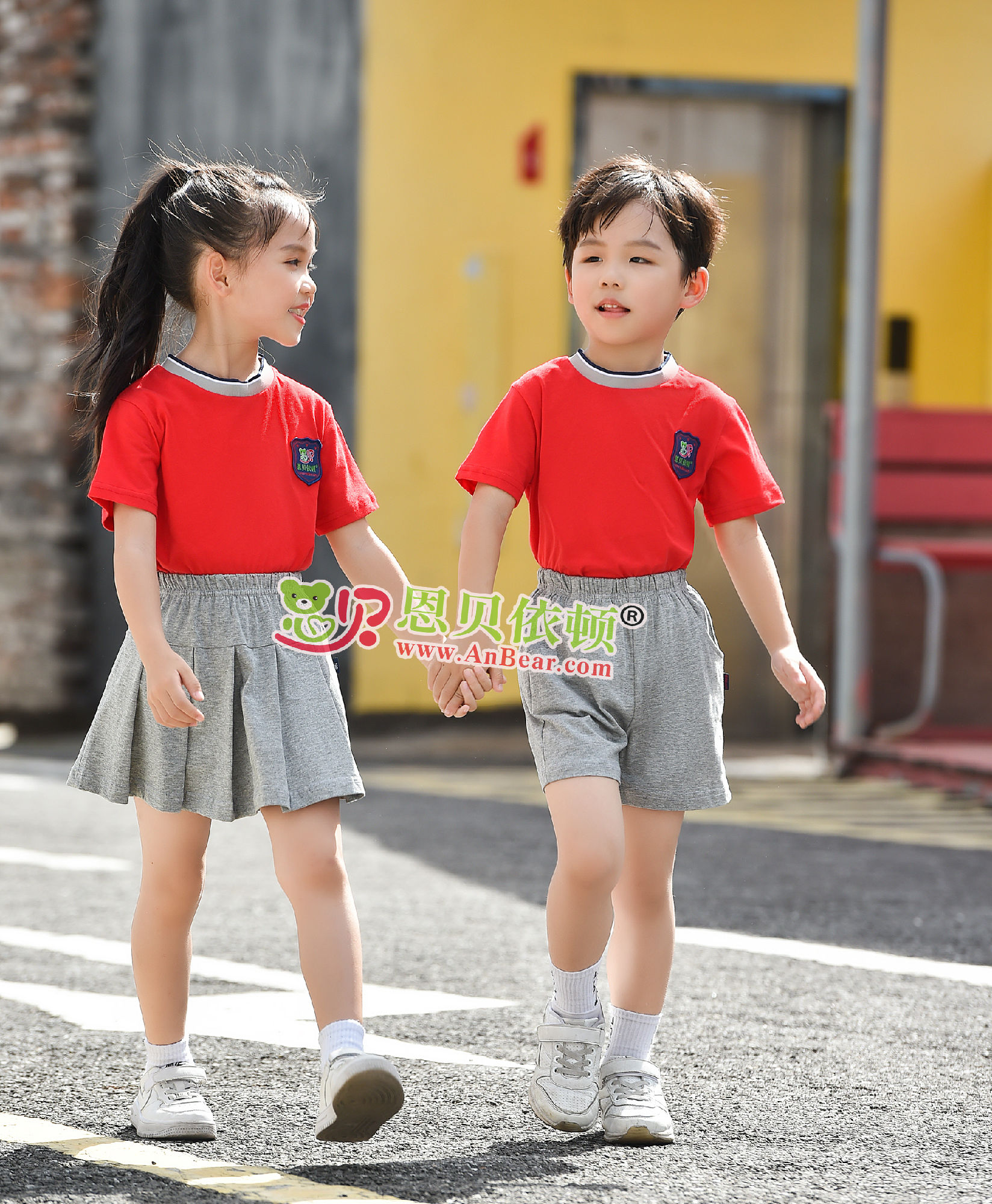 N10556AB幼兒園夏季園服-2023夏季新款園服|2023運動款校(xiào)服|恩貝依頓園服